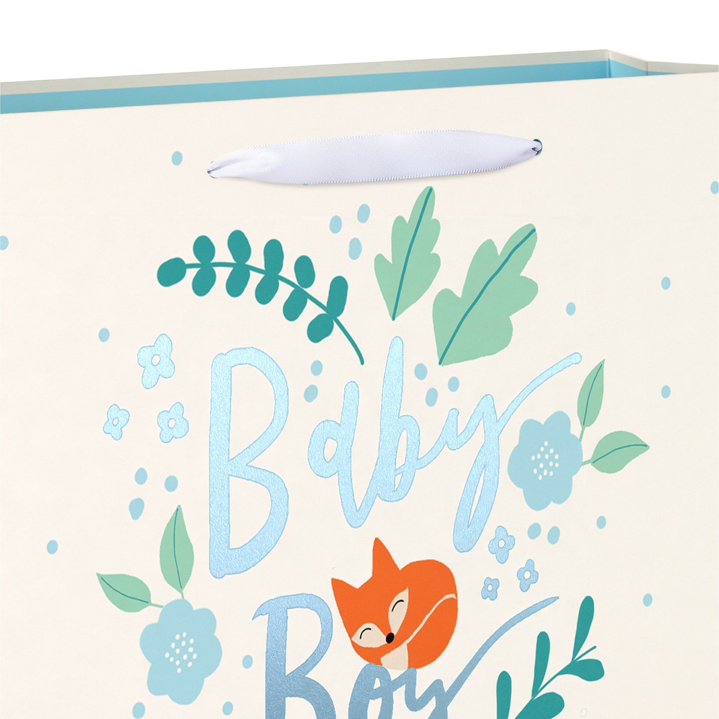 American Greetings Fox Baby Boy Large Horizontal Gift Bag