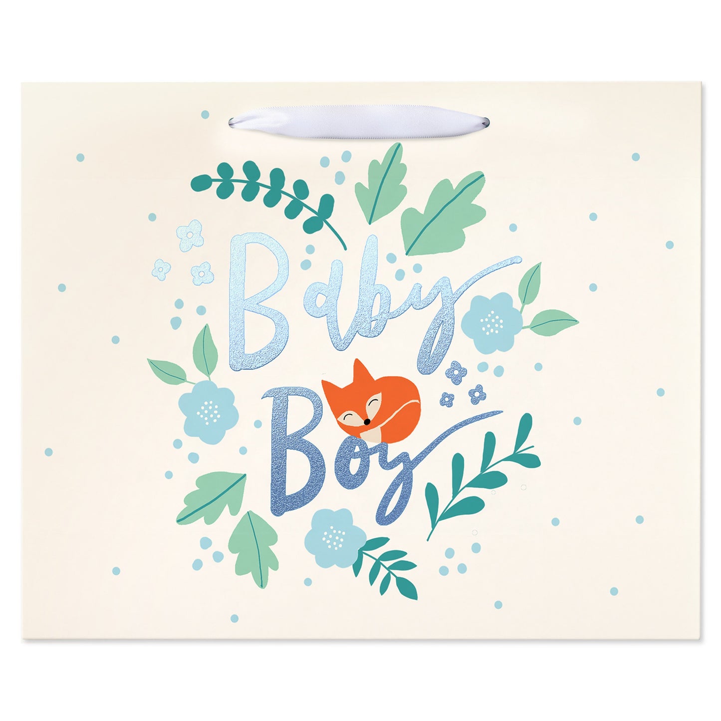 American Greetings Fox Baby Boy Large Horizontal Gift Bag