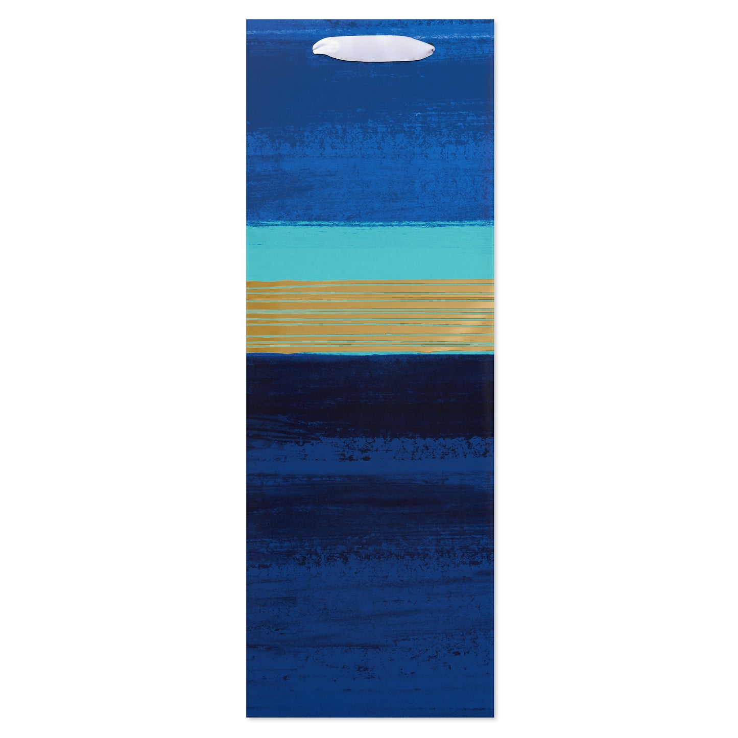 American Greetings Blue Stripes Beverage Gift Bag