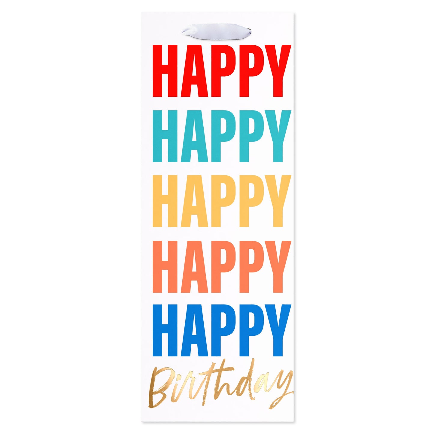 American Greetings Multi-color Happy White Birthday Beverage Gift Bag