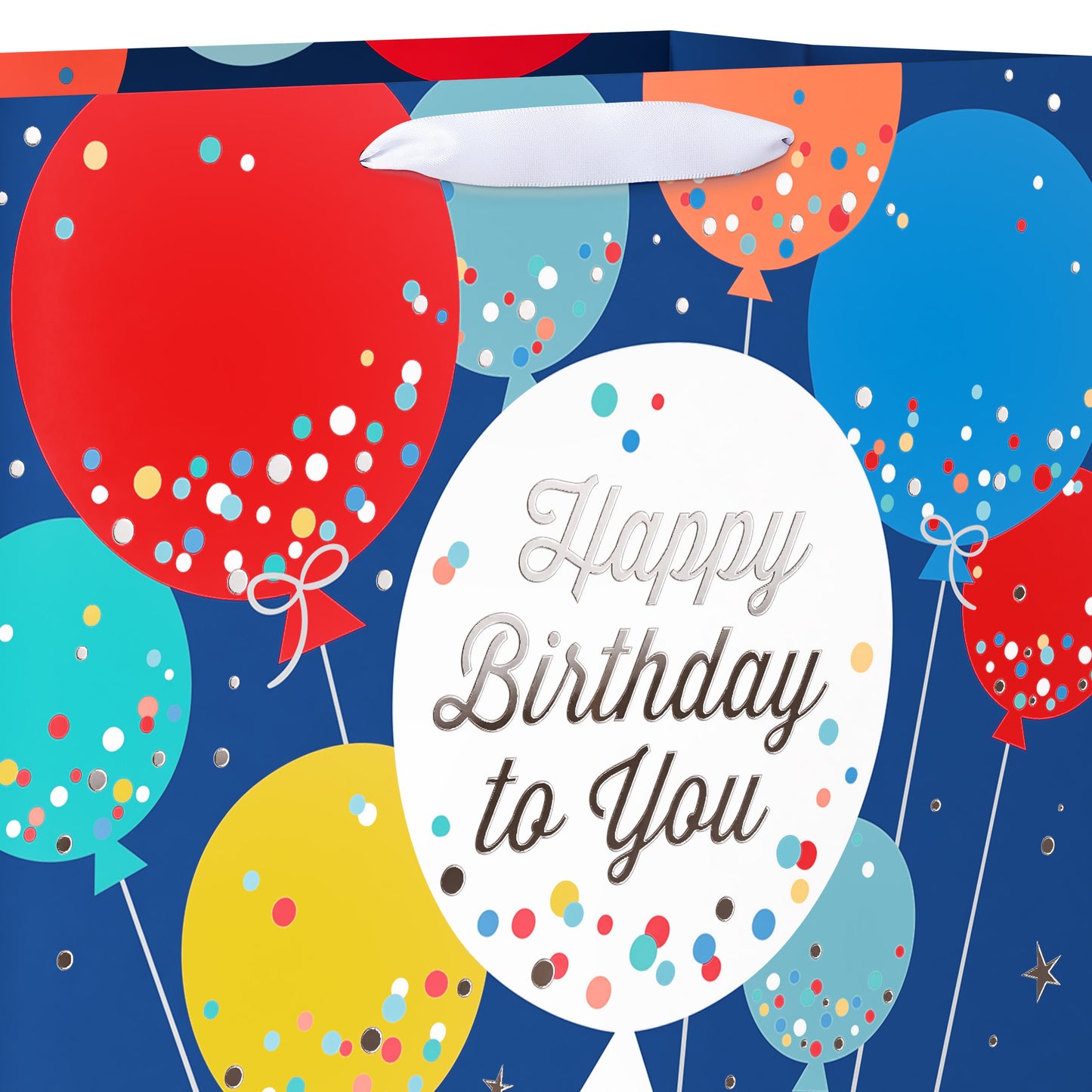 American Greetings Balloons Jumbo Blue Birthday Square Bag