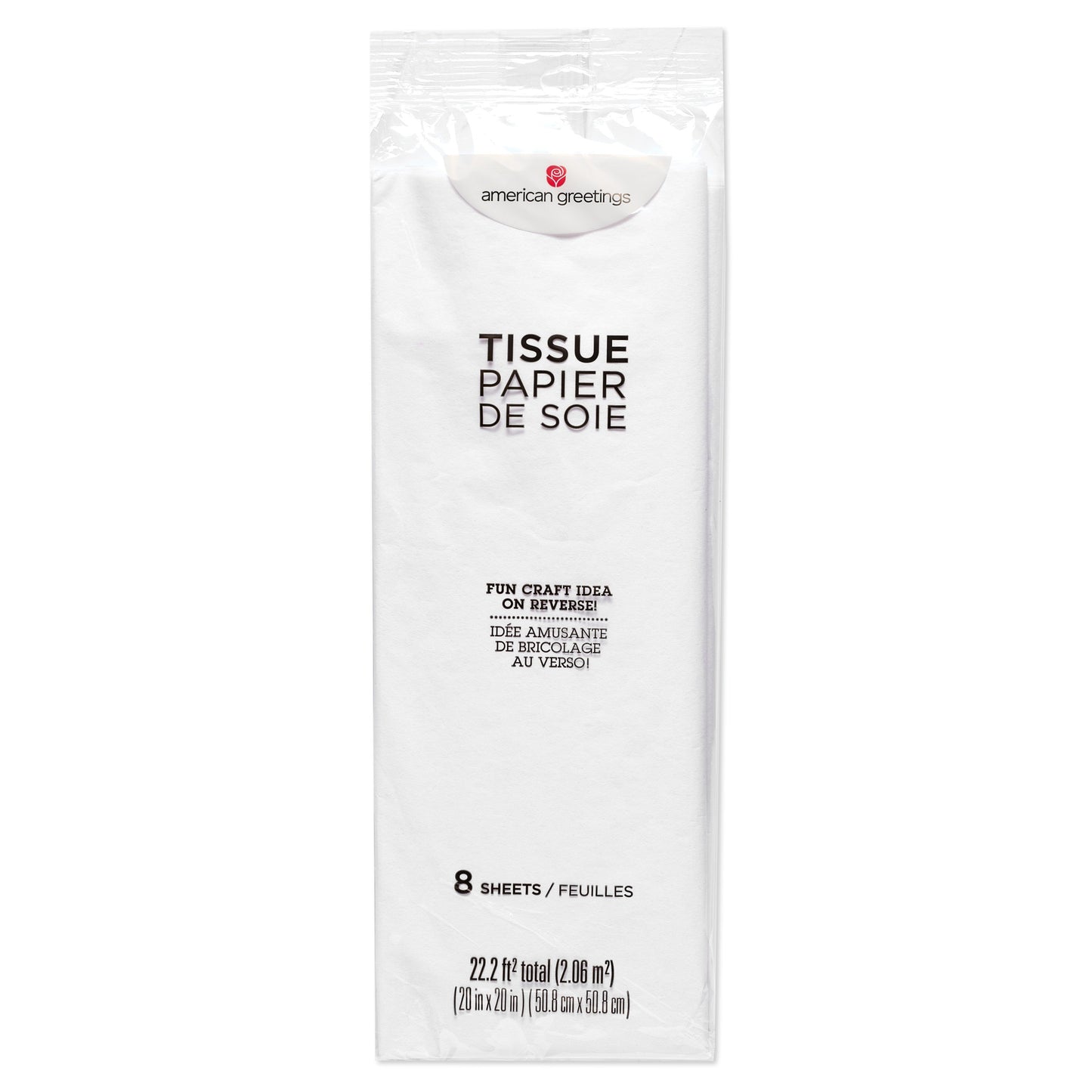 American Greetings White Tissue Paper, 8 ct