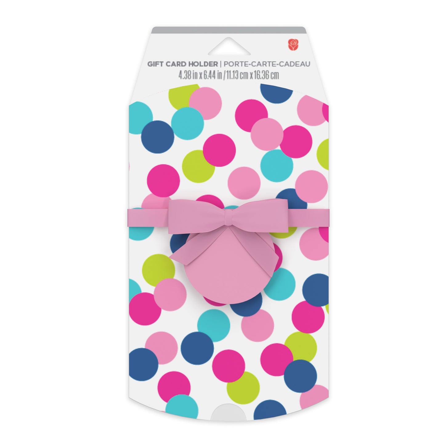 American Greetings Confetti Dots Pillowbox Gift Card Holder