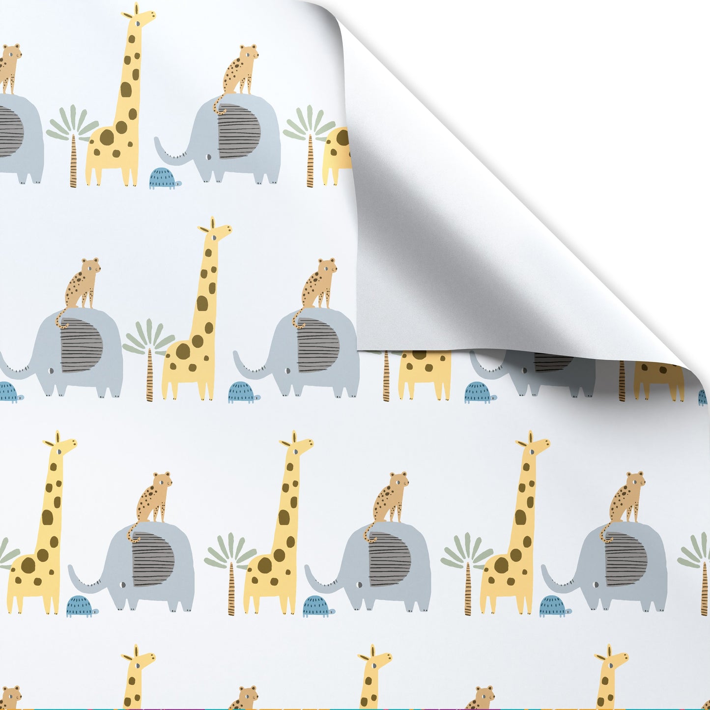 American Greetings Jungle Animals Baby Shower Wrapping Paper, 20 sq. ft.