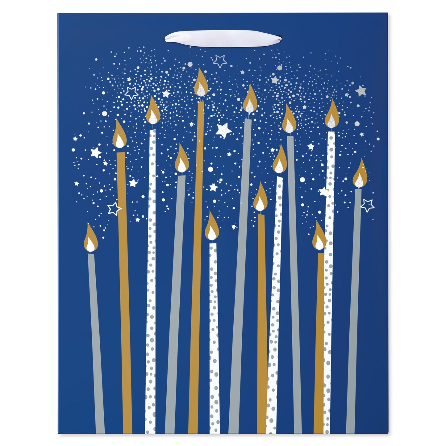American Greetings Candles Large Blue Birthday Gift Bag