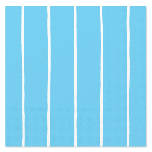 American Greetings Stripes on Blue Beverage Napkins