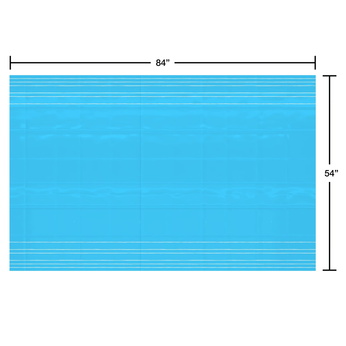 American Greetings Light Blue with White Stripes Plastic Table Cover