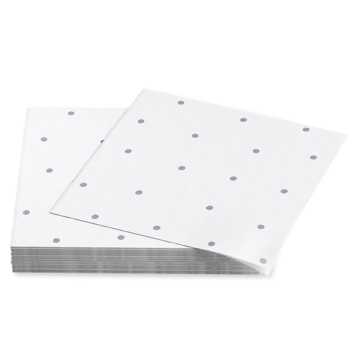 American Greetings Silver Polka Dots Lunch Napkins,