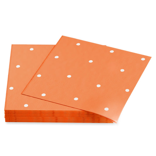 American Greetings Polka Dots on Orange Beverage Napkins