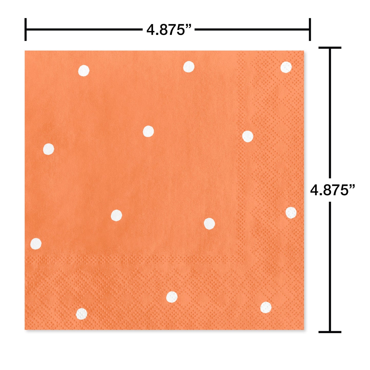 American Greetings Polka Dots on Orange Beverage Napkins
