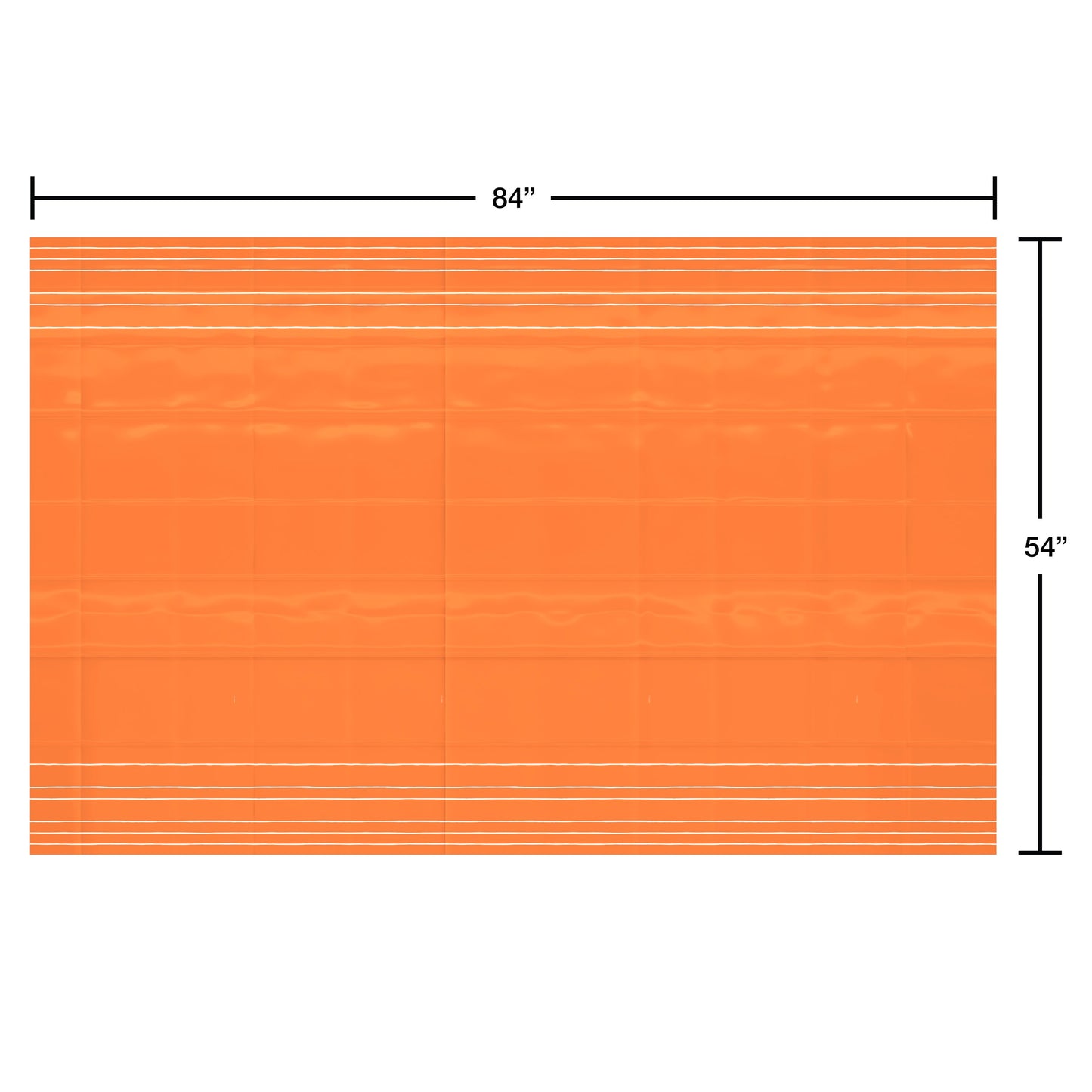 American Greetings Orange with White Striped Plastic Table Cover