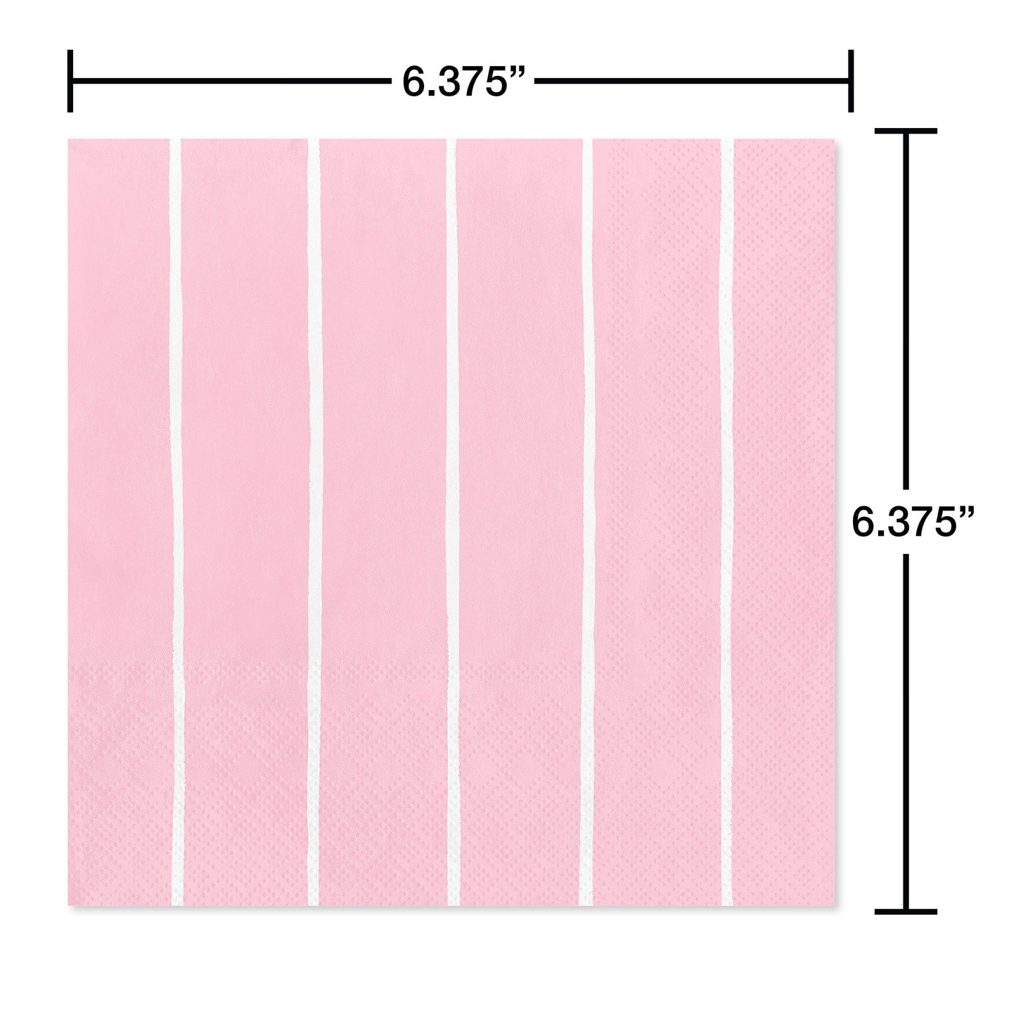 American Greetings White Lines on Pink Lunch Napkins