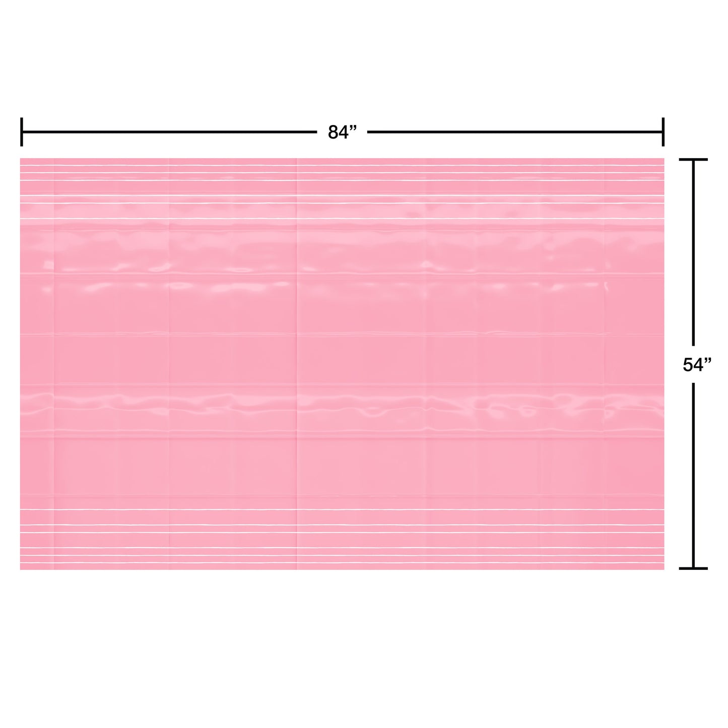 American Greetings Pink with White Stripes Plastic Table Cover