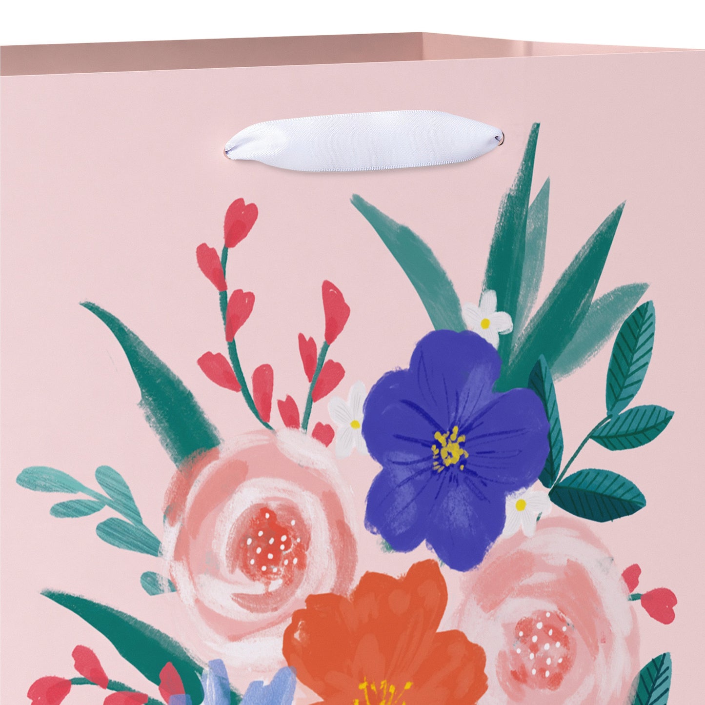 American Greetings Floral Medium Light Pink Gift Bag
