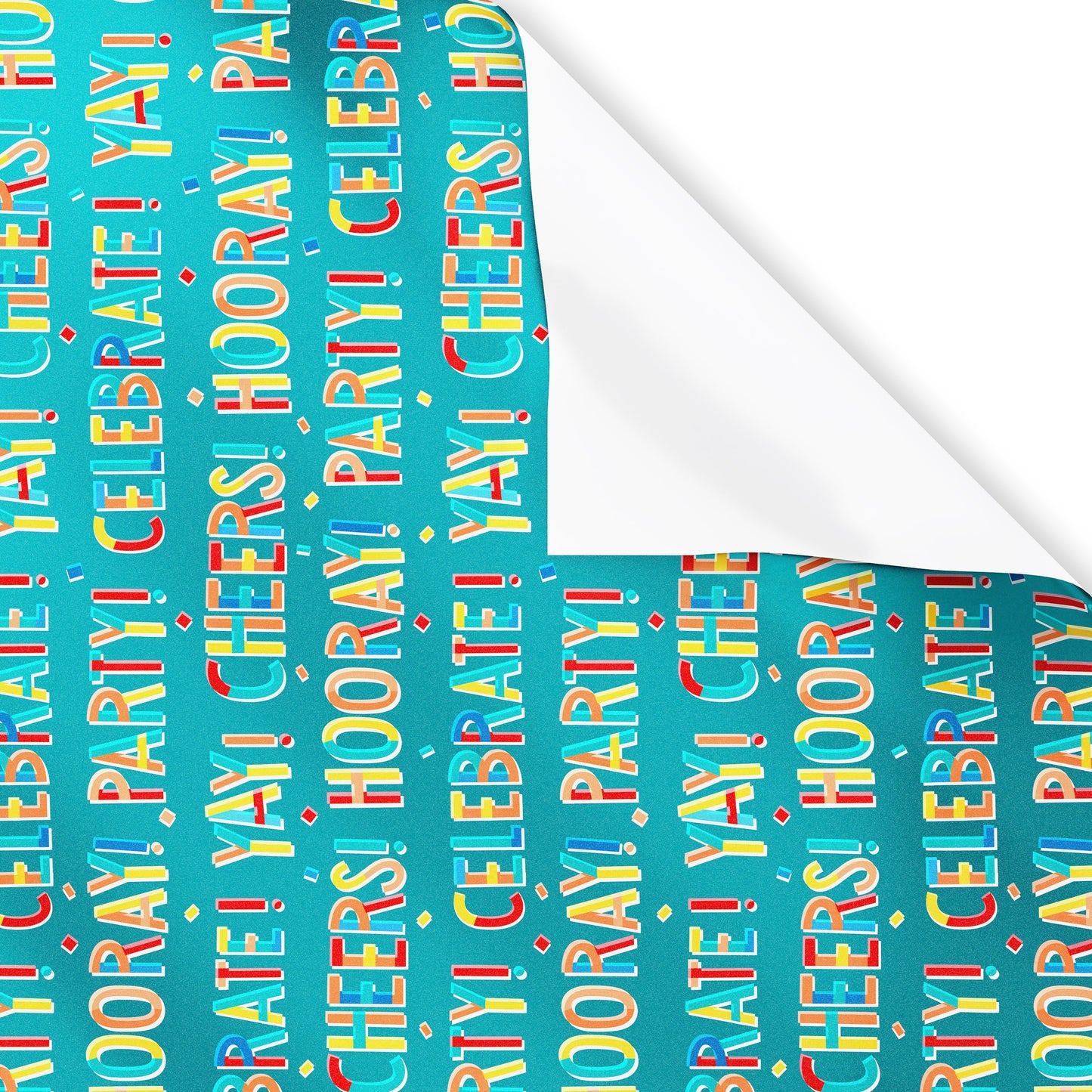 American Greetings Happy Birthday Teal Foil Wrapping Paper,15 sq. ft.