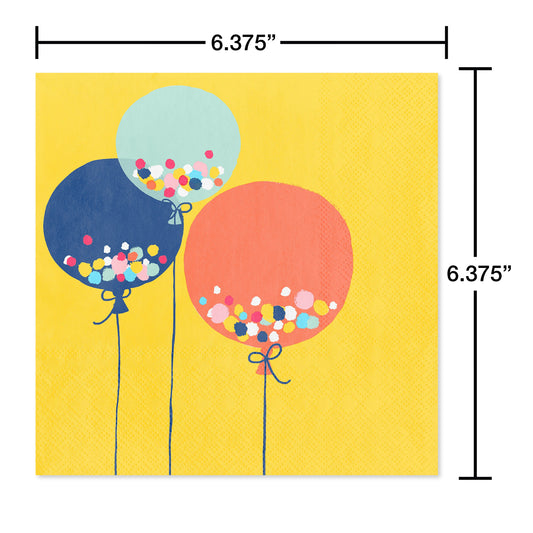 American Greetings Colorful Balloons Lunch Napkins