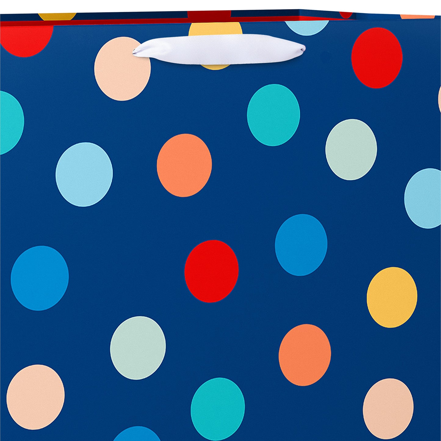 American Greetings Multi-Color Dots Navy Colossal Square Gift Bag