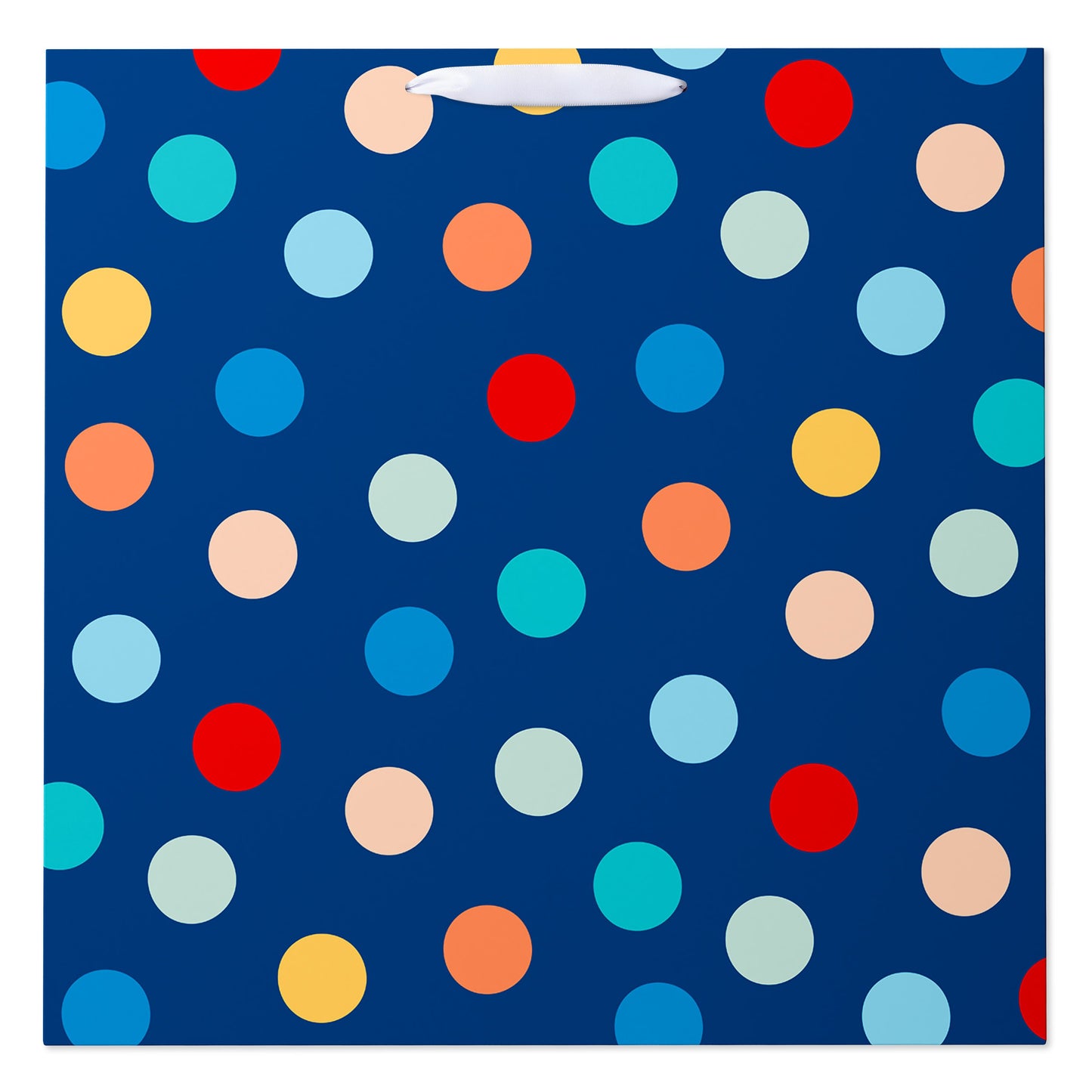 American Greetings Multi-Color Dots Navy Colossal Square Gift Bag