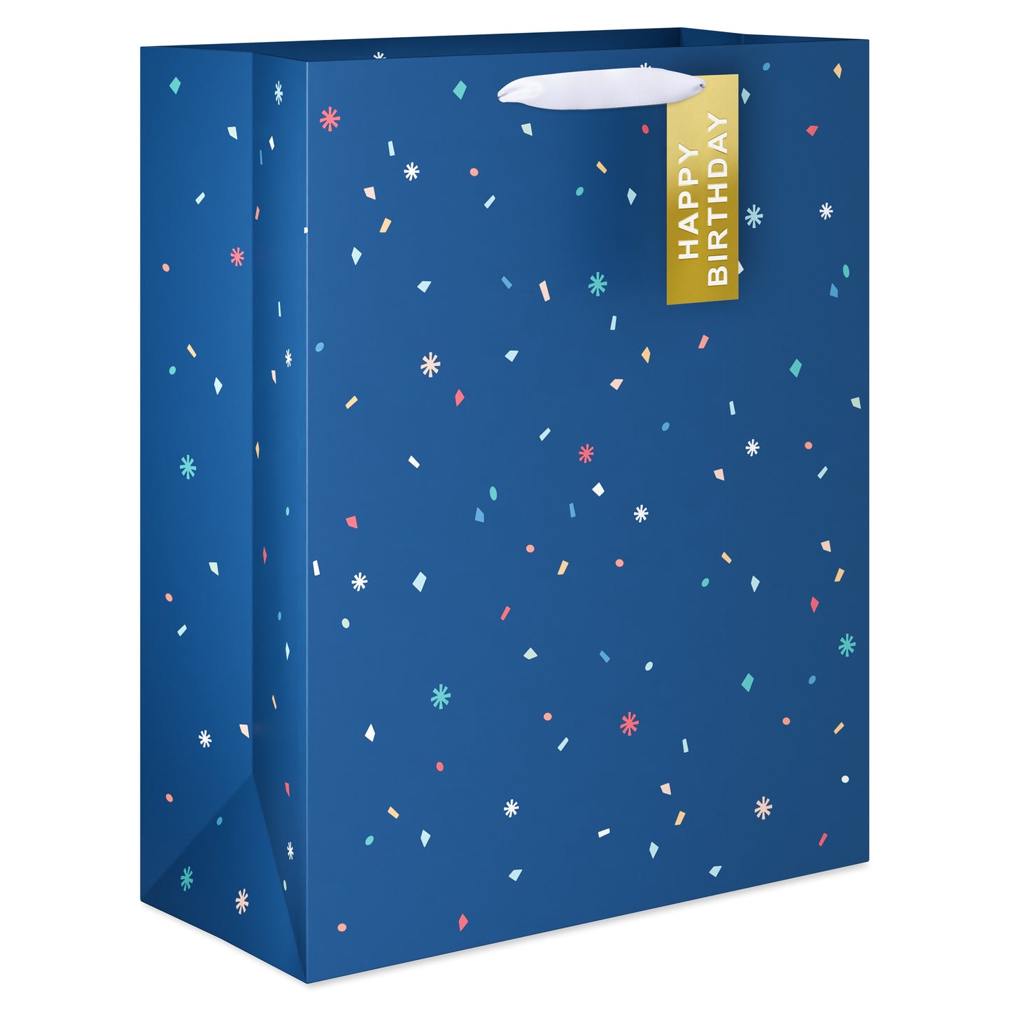 American Greetings Blue Confetti Birthday Extra Large Gift Bag with Tag