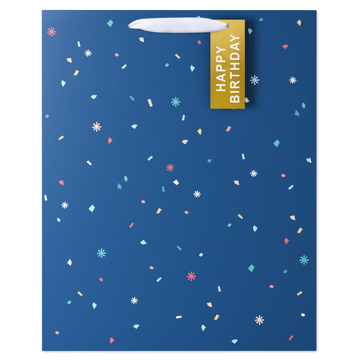 American Greetings Blue Confetti Birthday Extra Large Gift Bag with Tag