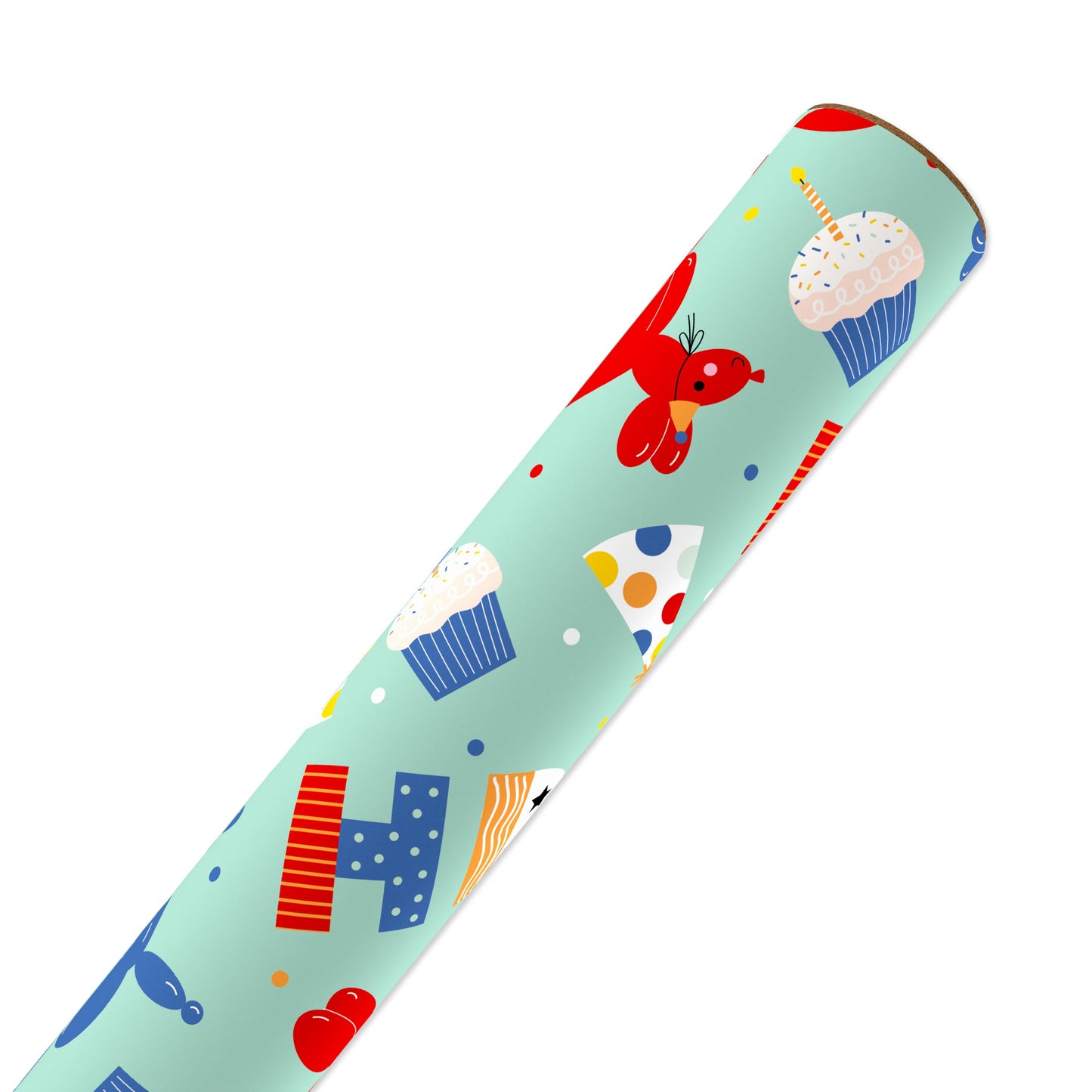 American Greetings Birthday Icons Wrapping Paper for Kids, 20 sq. ft.