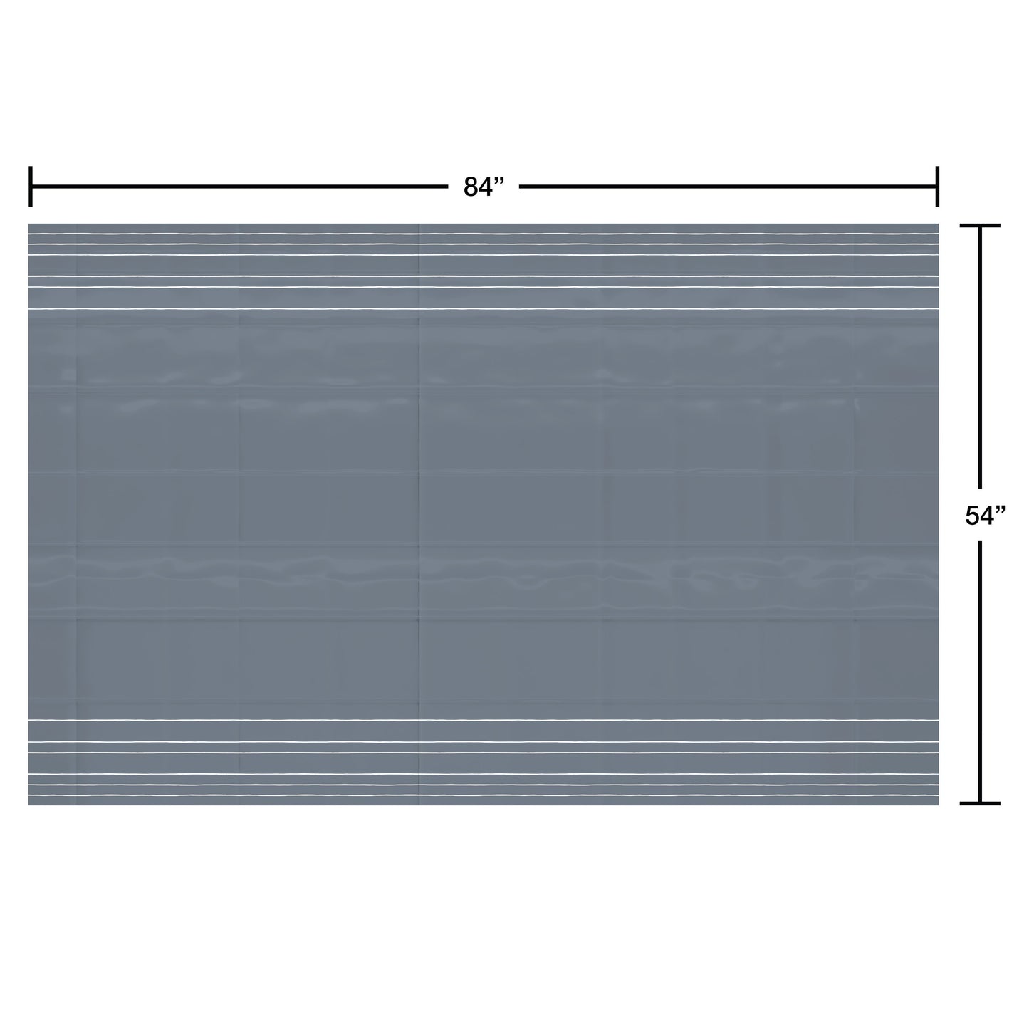 American Greetings Silver with White Stripes Plastic Table Cover