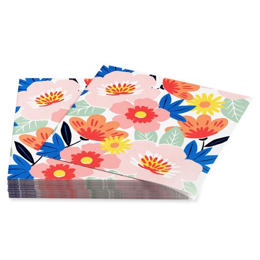American Greetings Colorful Flowers Lunch Napkins