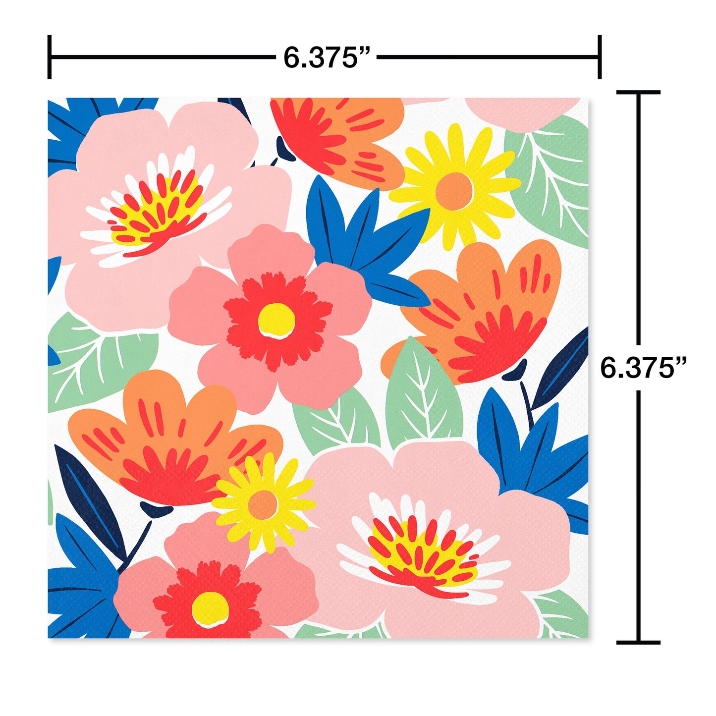 American Greetings Colorful Flowers Lunch Napkins