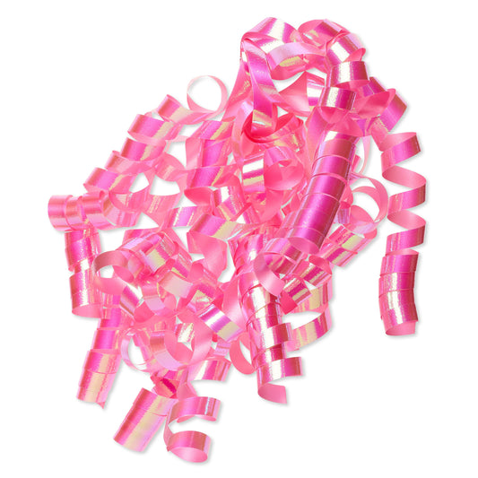 American Greetings Pink Iridescent Curling Ribbon Gift Bow