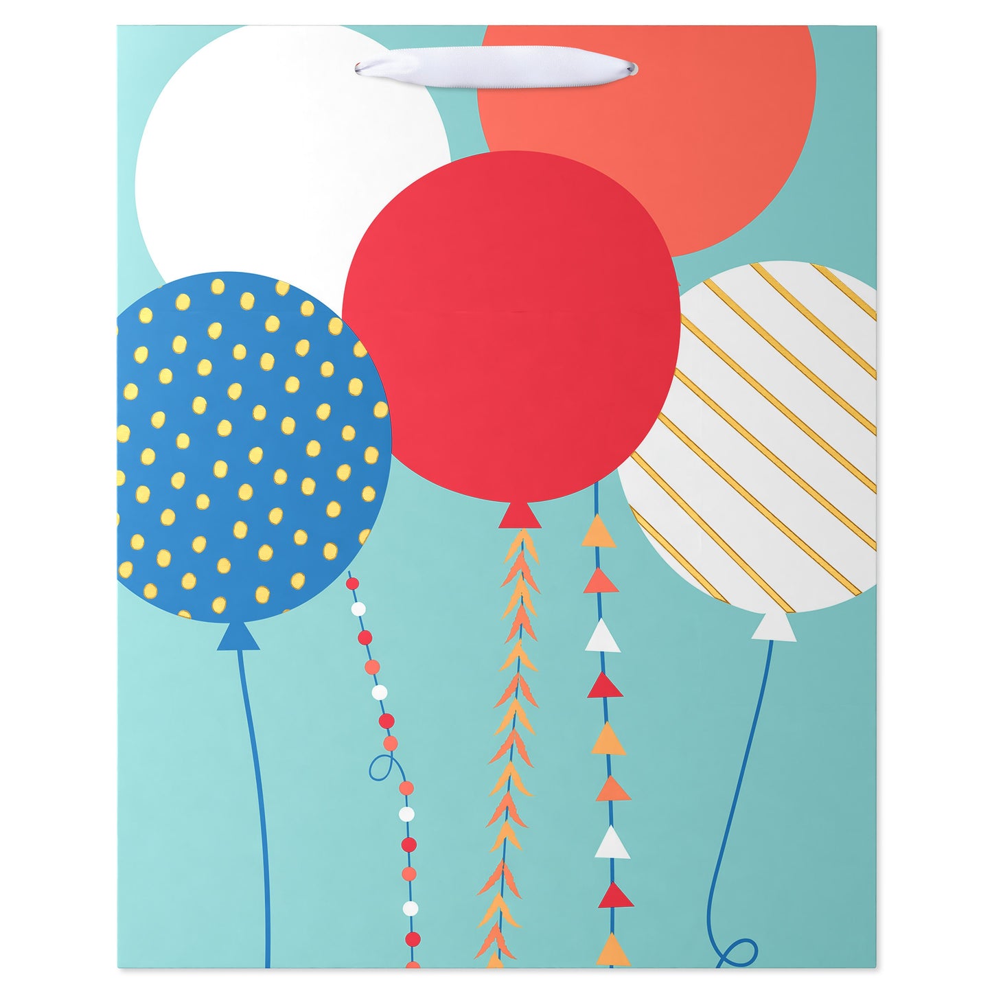 American Greetings Balloons On Teal Birthday Extra Large Gift Bag