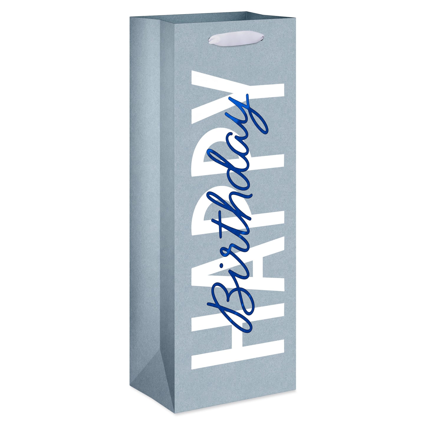American Greetings Happy Birthday Grey Beverage Gift Bag