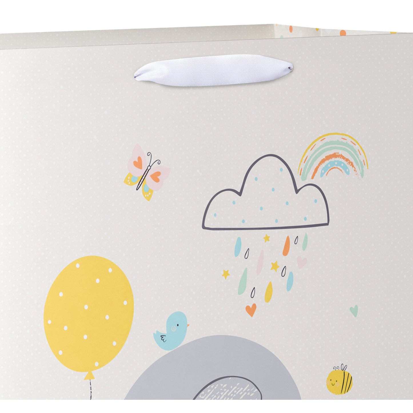 American Greetings Elephants Balloons Extra Large Ivory Yellow Baby Shower Gift Bag