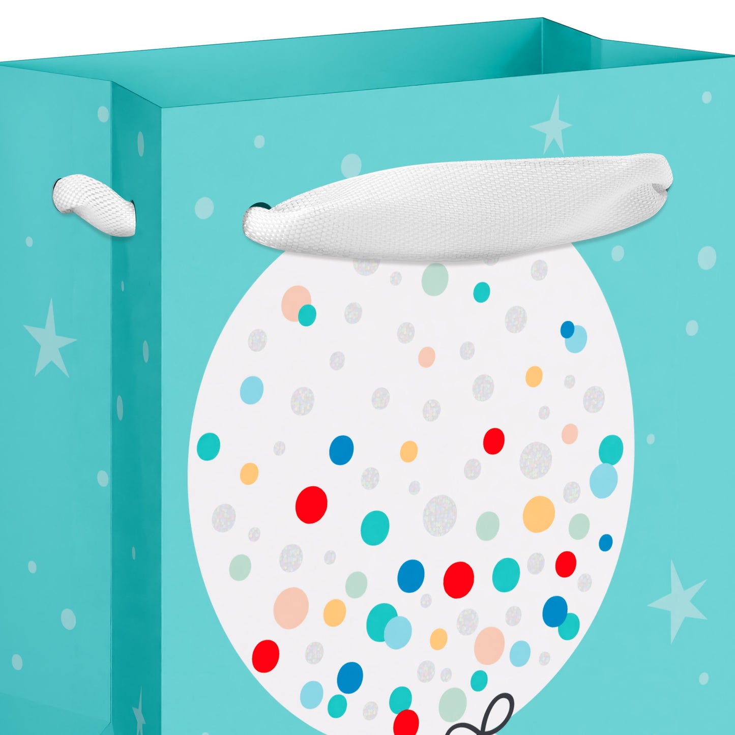 American Greetings Balloon Confetti Teal Mini Birthday Gift Bag