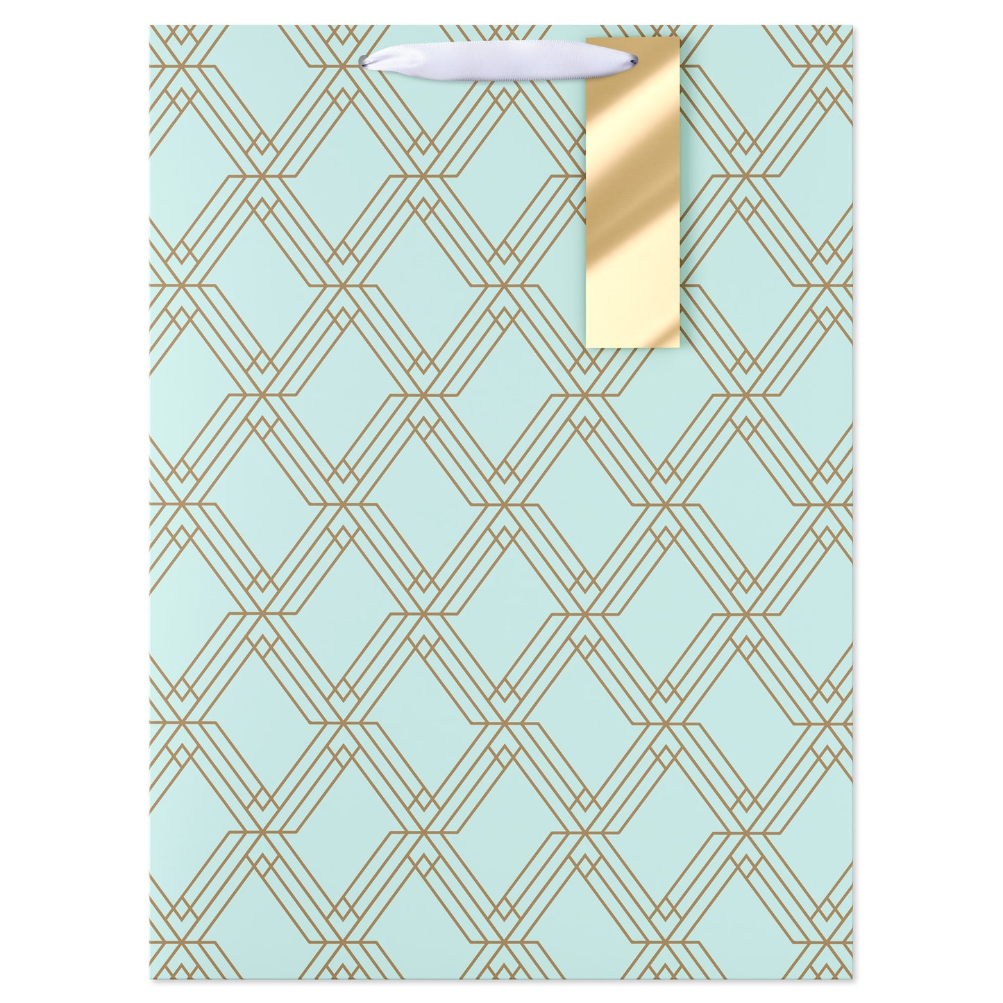 American Greetings Geometric Pattern Jumbo Mint Gift Bag