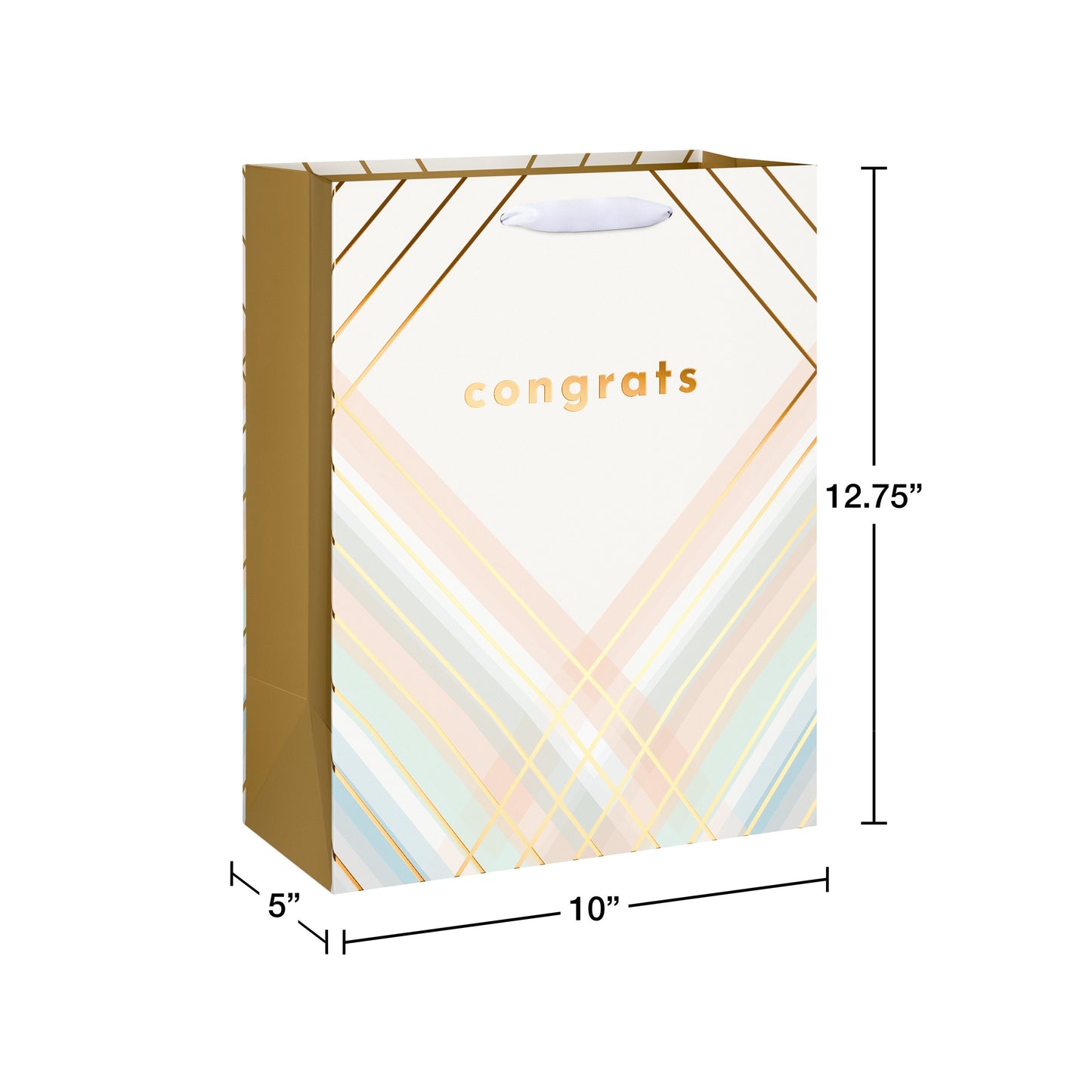 American Greetings Congrats Large Ivory Gift Bag