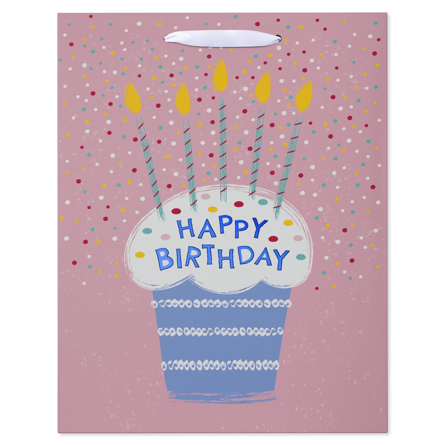 American Greetings Cupcake Large Pink Birthday Gift Bag