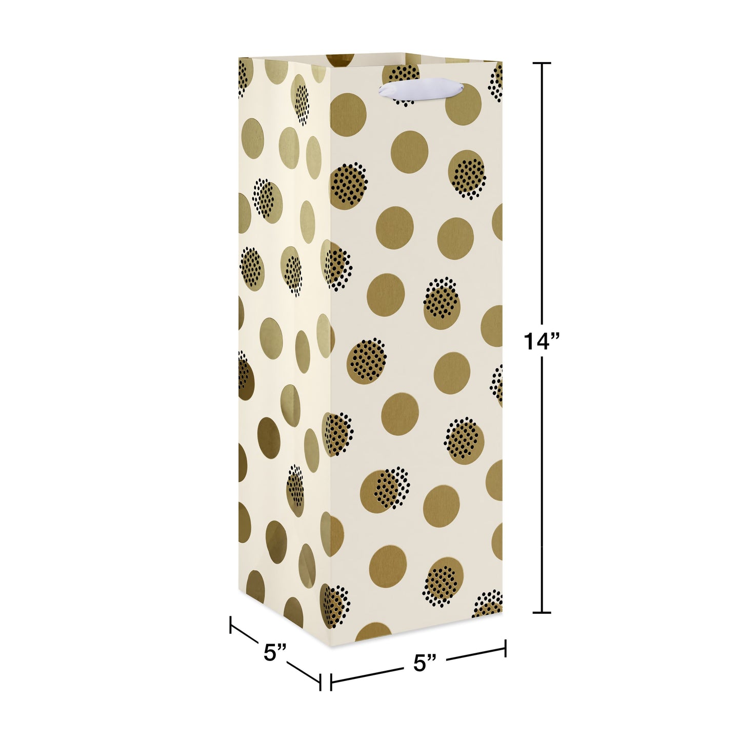 American Greetings Gold Dots Beverage Gift Bag