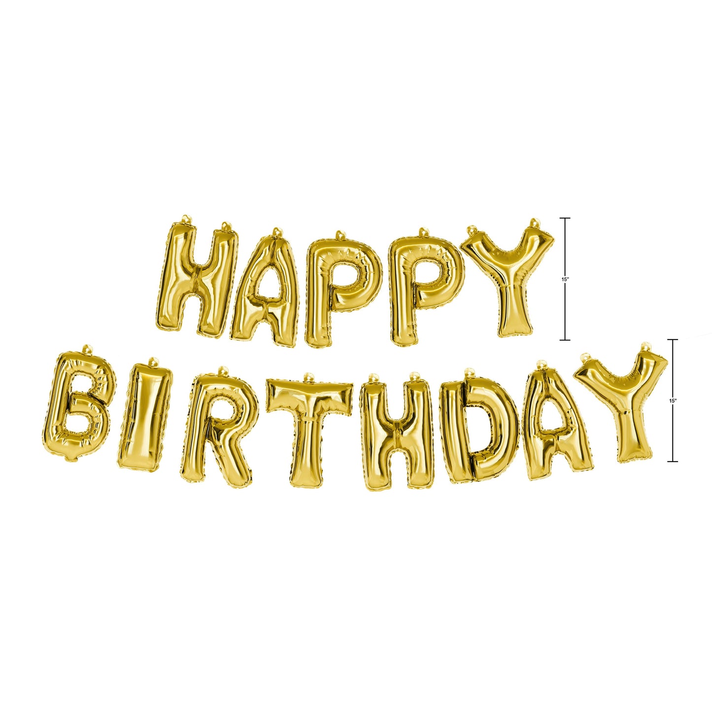 American Greetings Gold 'Happy Birthday' Uninflated Balloon Banner