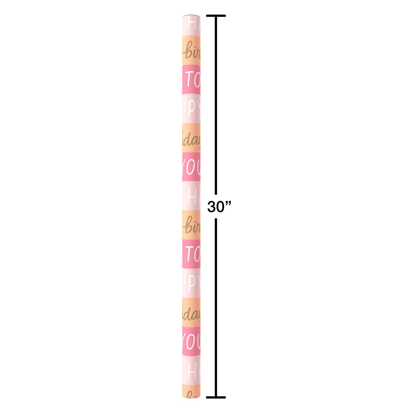American Greetings Happy Birthday to You Striped Wrapping Paper, 40 sq. ft.
