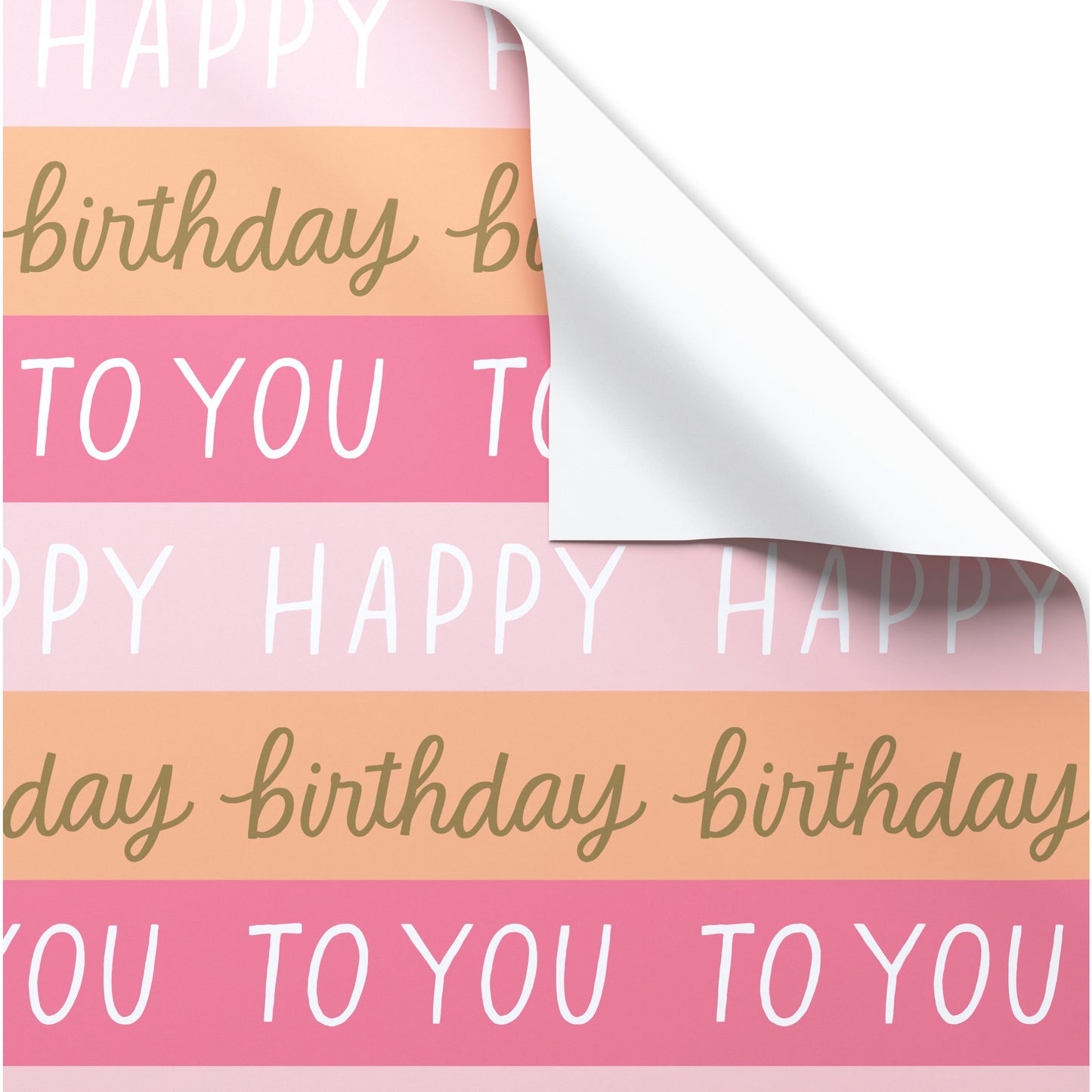 American Greetings Happy Birthday to You Striped Wrapping Paper, 40 sq. ft.