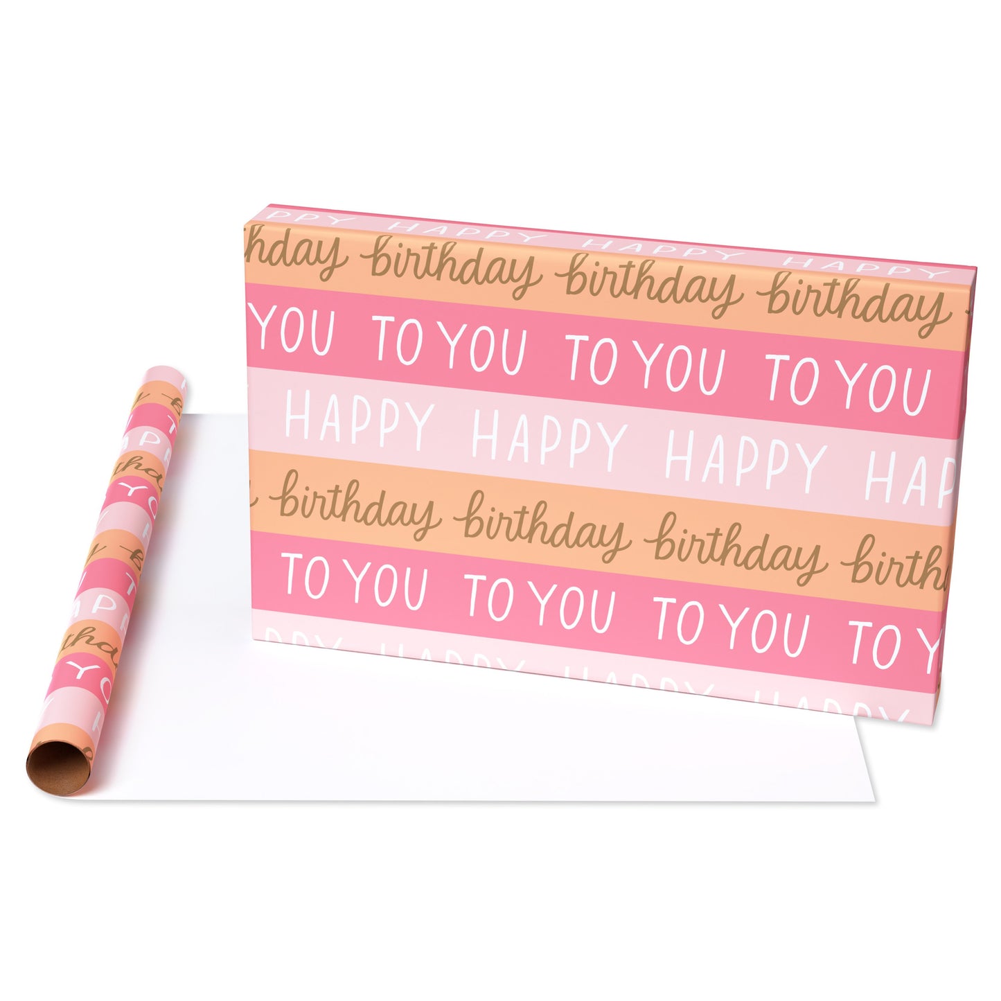 American Greetings Happy Birthday to You Striped Wrapping Paper, 40 sq. ft.