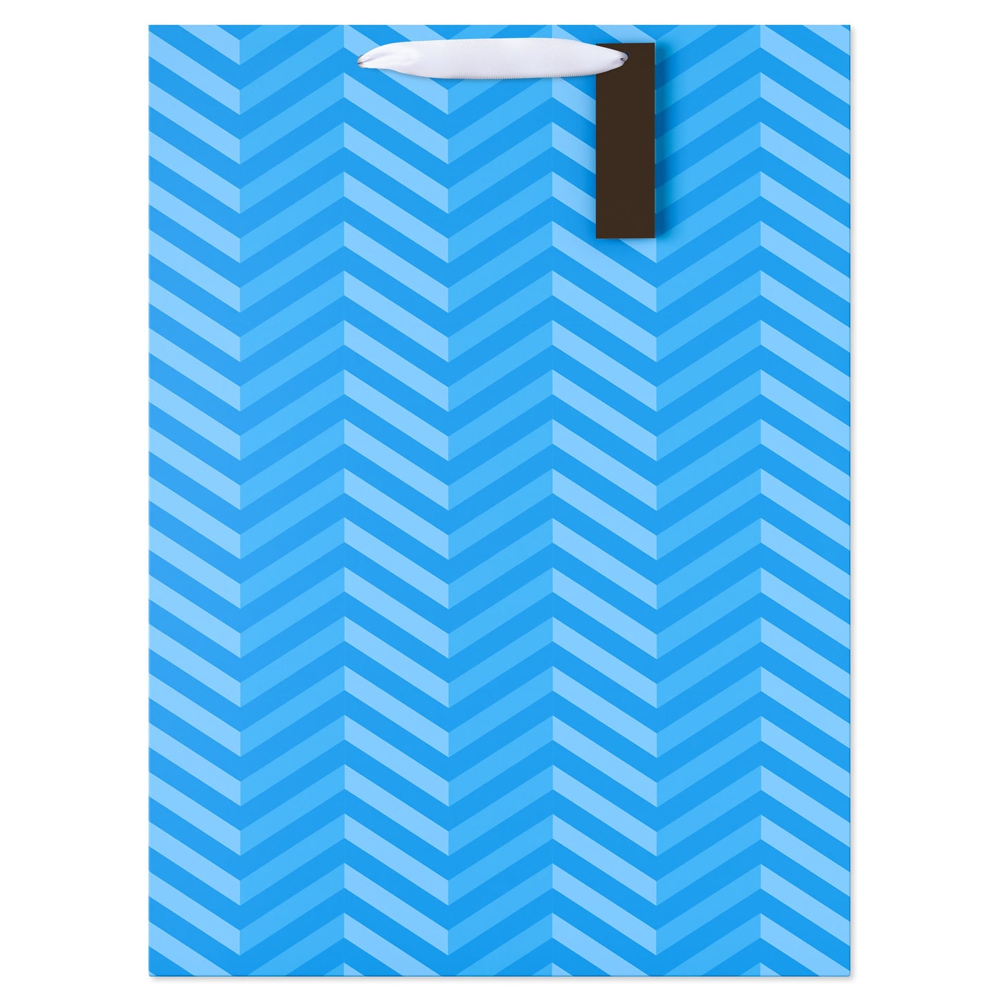 American Greetings Blue Chevron Everyday Jumbo Gift Bag with Tag