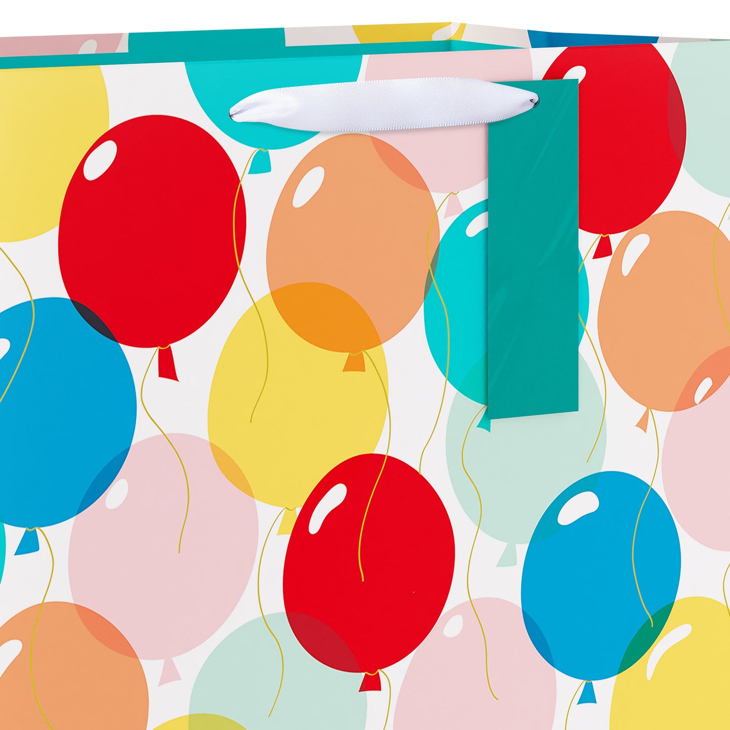 American Greetings Balloons Birthday Jumbo Square Gift Bag with Tag