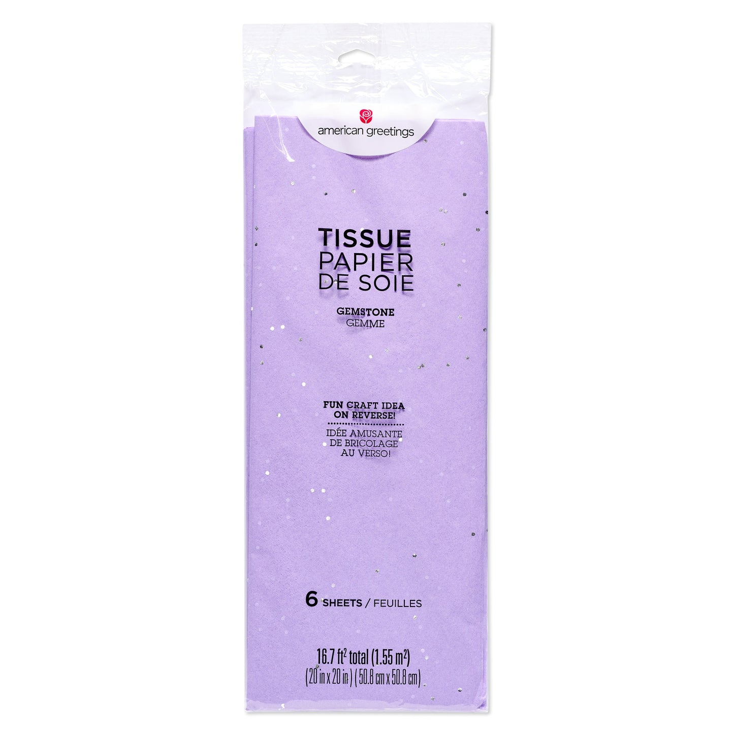 American Greetings Purple Gemstone Tissue Paper, 6 ct