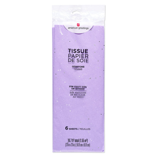 American Greetings Purple Gemstone Tissue Paper, 6 ct