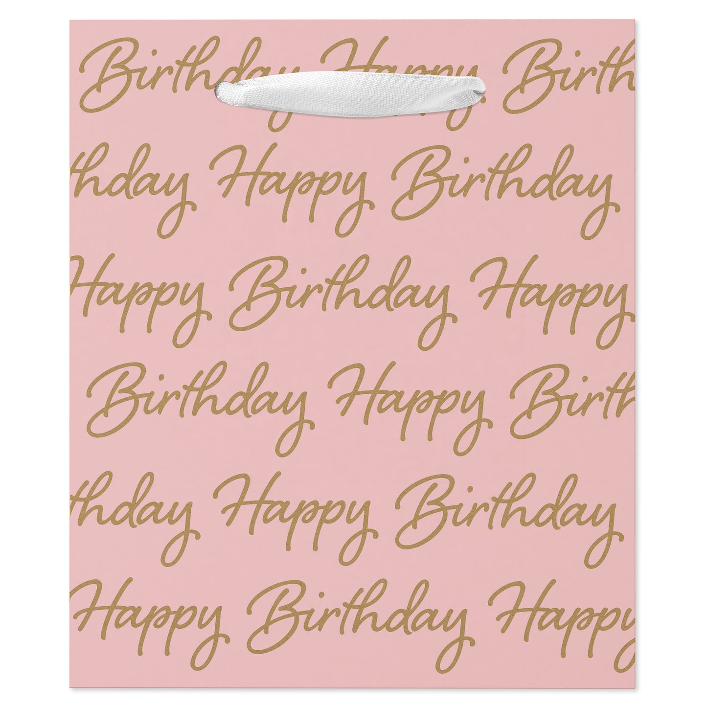 American Greetings Script Happy Birthday Pink Small Birthday Gift Bag