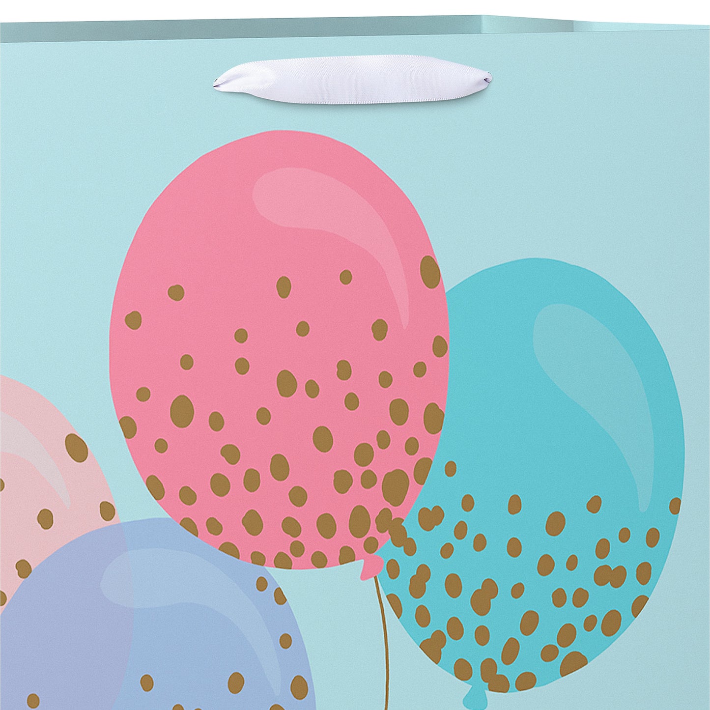 American Greetings Happy Birthday Balloons Teal Colossal Square Gift Bag