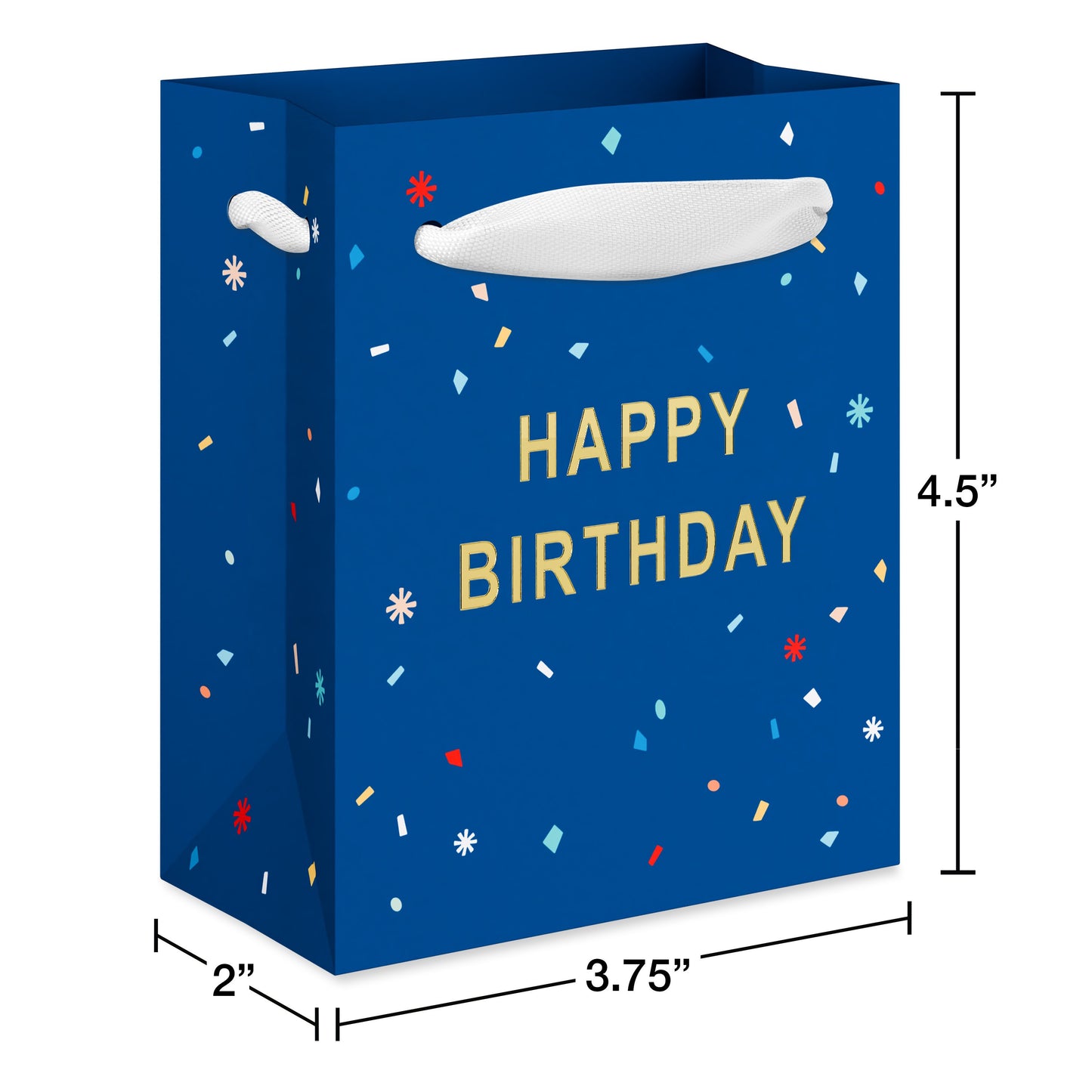 American Greetings Happy Birthday Dark Blue Mini Birthday Gift Bag