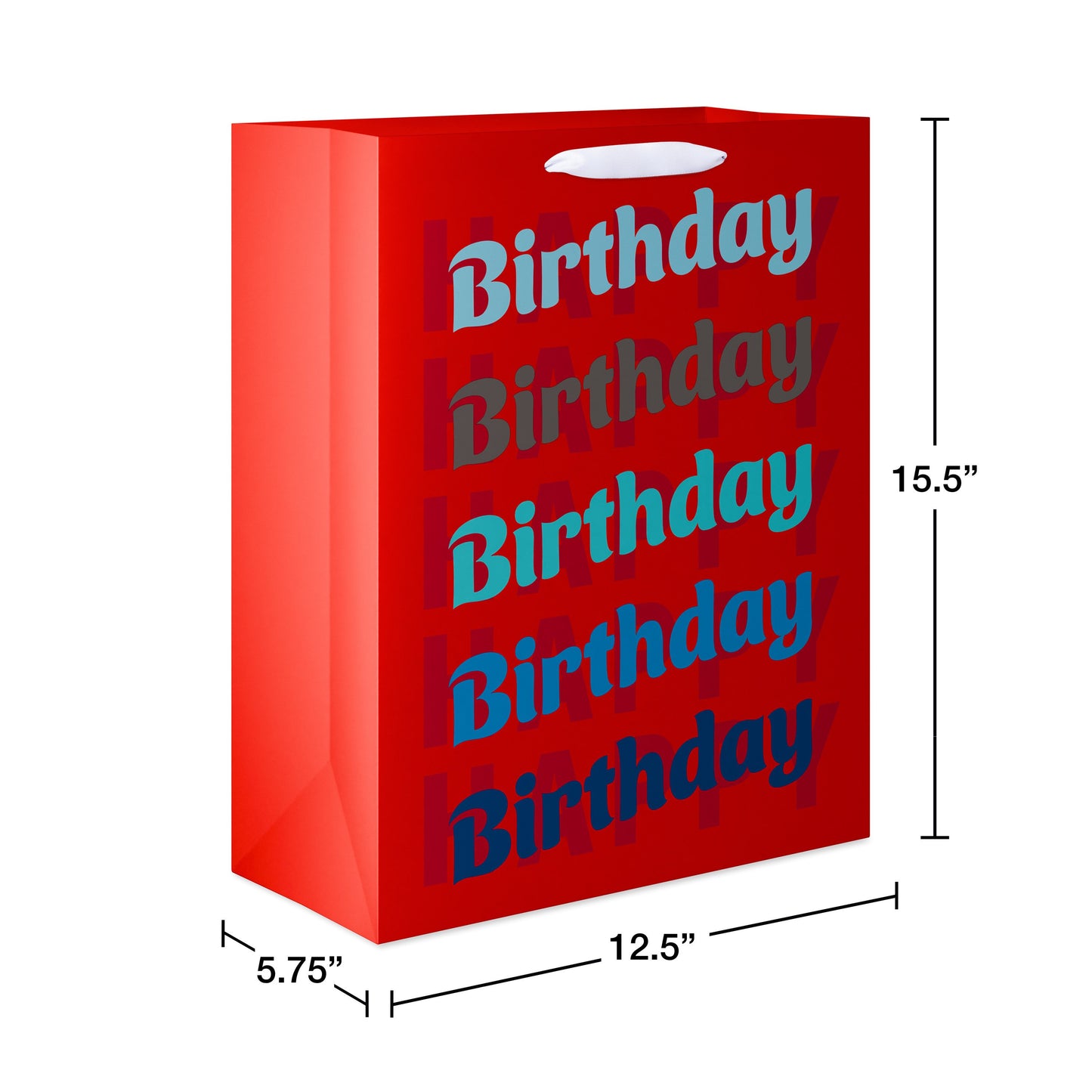 American Greetings Happy Birthday Extra Large Red Gift Bag