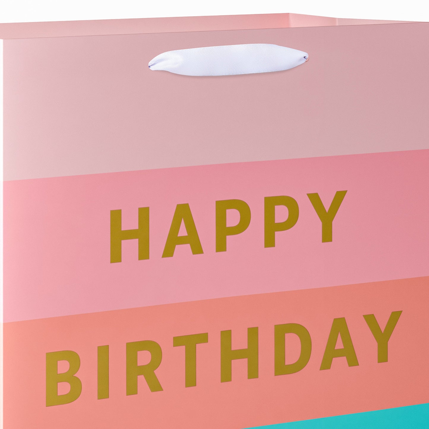 American Greetings Stripes Extra Large Pink & Teal Birthday Gift Bag